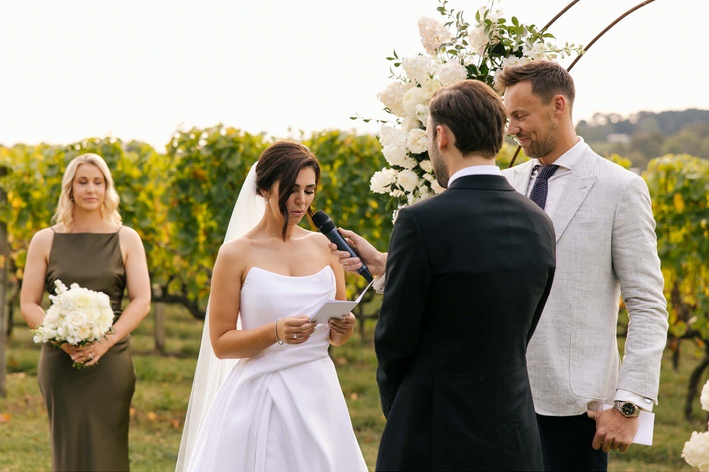 Outdoor wedding ceremony Victoria