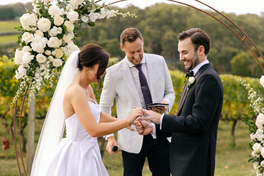 Beach wedding ceremony Mornington Peninsula Victoria